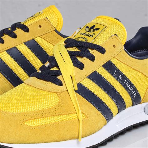 adidas la trainer yellow navy|adidas.